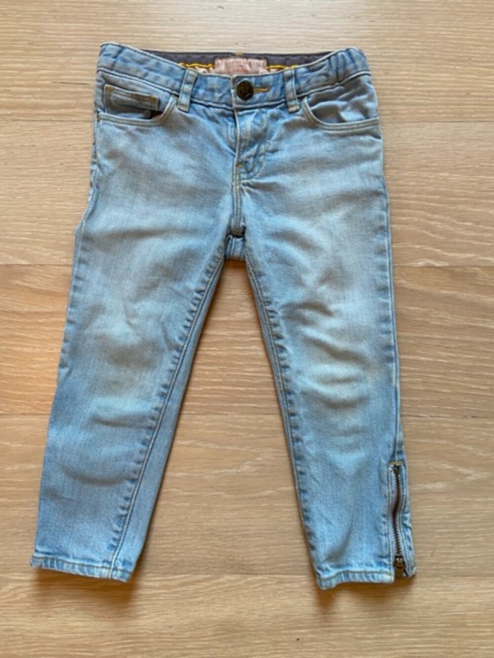 Stella McCartney for Baby Gap, capri light bleu jeans with zippers, Toddler 4T
